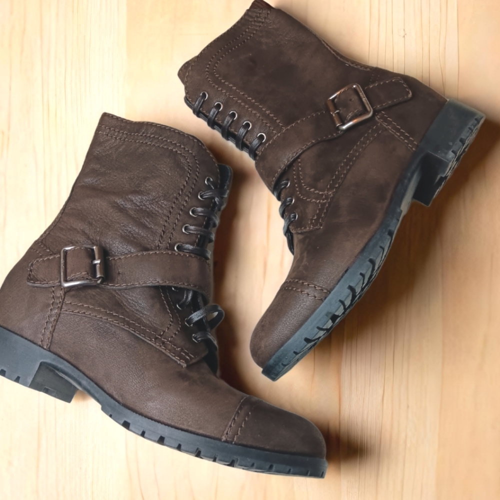 Miu Miu Brown Nubuck Lace Up Ankle Boots Sz 36 US 6 - Picture 4 of 14